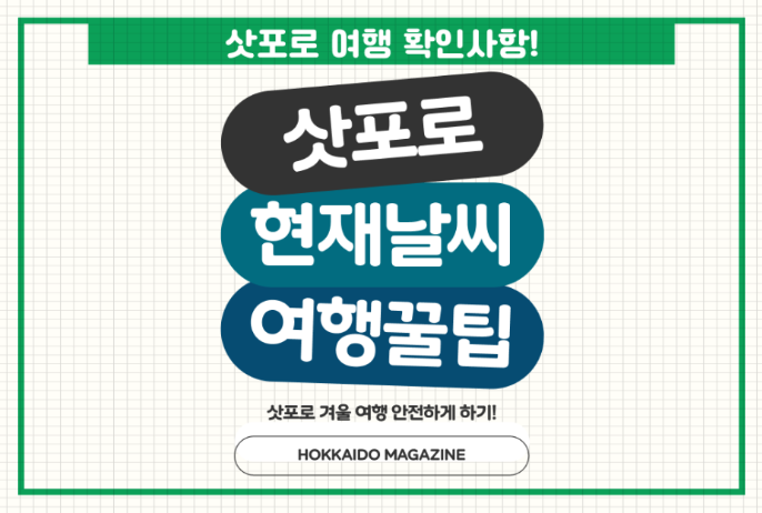 겨울 홋카이도 삿포로 현재 날씨/여행꿀팁