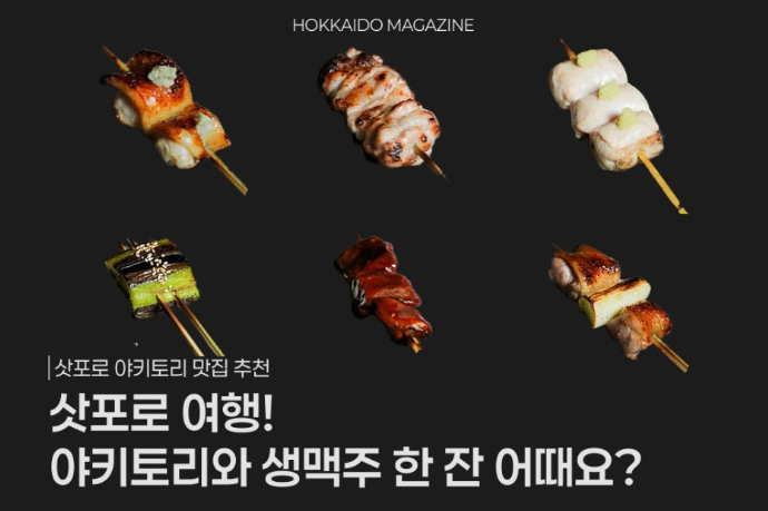 삿포로 여행! 야키토리와 생맥주 한 잔 어때요?