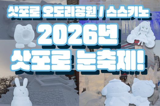 2026년 눈 축제 첫날 다녀온 찐 후기! (오도리공원+스스키노)